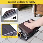 Foot Rest for Under Desk at Work Enlarged, Ergonomic Footrest with Adjustable Height and Angle, Foldable Foot Stool with Removable Pad Massage Beads for Office Gaming Chair Brown - Image 4
