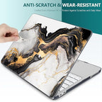 DONGKE Compatible with MacBook Neo 13 Inch Case 2026 A3404 A18 Pro chip & Touch ID, Plastic Hard Shell with Keyboard Cover, Screen Protector & Dust Plugs, Grey Marble - Image 6