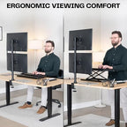 VIVO Dual Monitor Desk Mount Stand with Height Adjustment and VESA Plates for 2 LCD Ultrawide Screens up to 34 inches, Stacked Array, STAND-V002R - Image 6