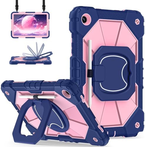 Scnioy for Galaxy Tab A11+ Plus / A9+ Case 11 Inch 2025/2023, Navy Rose by Scnioy