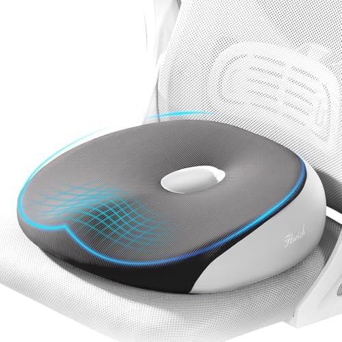 FLORICH Seat Cushion, Memory Foam Cushion for Office Chair, Ergonomic Office Seat Chair Cushion for Relieving Sciatica, Soft & Breathable Car Seat Cushion - Gray by FLORICH