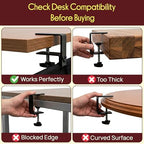 Pyle 48" Under Desk Cable Management Tray, Under Desk Wire Organizer with Clamp or Screw Mount, Desk Cable Organizer with Fabric Design for Large Workstations, Built-in Ties, 20 lb Capacity, Black - Image 7