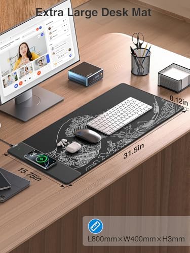 Magnetic Wireless Charging Mouse Pad, 31.5"x15.8" Large Desk Mat - Image 7