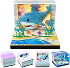 3D Calendar 2027,3D Desk Calendar 2027,Cute Ocean Shark Tear-Off Paper Sculpture Desk Calendars,3D Desk Calendar Memo Pad 2027,3D Memo Pad Creative Tear Away Weekly planner Carving Art Calendar Notepad,Gift,Paper sculpture calendar (Ocean Shark) by WelcomeHOTOYMDS%EF%BC%81