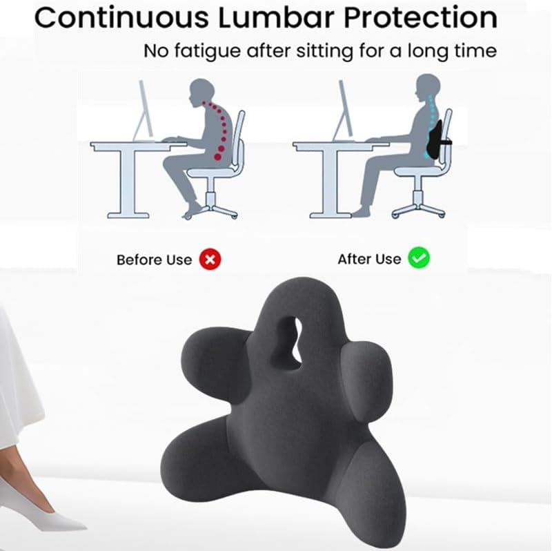 Lumbar Support Pillow for Office Chair, Back Support Pillow for Car, Chair - Image 2