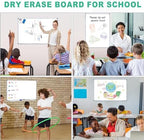 H-Qprobd 4' x 3' Whiteboard Dry Erase White Board for Wall 48x36 (2pcs) Magnetic Boards for Office Classroom & Home, Small Wall Whiteboard Including 6 Markers, 20 Magnets, 2 Erasers - Image 5