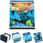 3D Calendar 2027, Desk Time Piece Calendar 2027,Tear-Away 3D Paper Art Notepad w LED Lights,Creative 3D Memo Artsy Pad Calendars, DIY Paper Carving Gift (Sea World) by Ksgolif