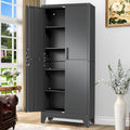 GAIOUS Tall Metal Storage Cabinet with Lock, Freestanding Steel Bookcase by GAIOUS