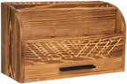 Wooden Mail Organizer Countertop Mail Sorter with Storage Drawer - Image 5