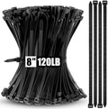 Reallnaive 1000 Pack 8 Inch Heavy Duty Zip Ties 120 lb, Black by Reallnaive