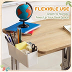 Reallnaive 8 Pcs Desk Side Storage for Classroom Back to School Desk Side Organizer Gift No Drill Holder Clamp Plastic Desks Organizer for Table Chair to Hold Pen Phone Notebook for Office Classroom - Image 4