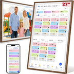 27" Digital Wall Calendar with Chore Chart, Touchscreen & Family Planner by Herncptar