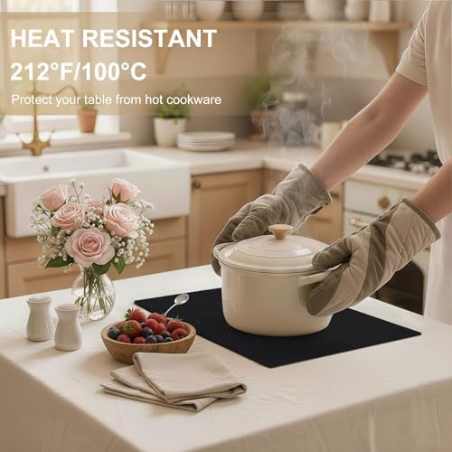 homing Faux Leather Heat Resistant Placemats 8 Packs - Image 3