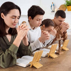 Novabright 36 Pcs Christian Bible Verse Bamboo Phone Stand, Natural - Image 6