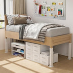 BOLUO Stackable Storage Drawers Narrow Closet Organizers and Storage Fabric White 2 Drawer Dresser for Bedroom 2 Packs Modern - Image 2