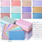 Ctosree 1440 Pcs Back to School Index Cards, 3 x 5 Inch, Vintage Color by Ctosree