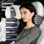 Coverado Car Headrest Pillow, Ergonomic Memory Foam Car Neck Pillow for Driving Seat with Adjustable Strap, Soft PU Leather Breathable Removable Cover Neck Support for Neck Pain Relief - Image 3