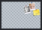 PinPix 26x18 inch Cork Bulletin Board. This Decorative Framed Pin Board Comes with Diamond Pattern in Shades of Blue Design and Satin Black. Ideal for Home, Office Decor or School (PinPix-222) by PinPixBulletinBoards