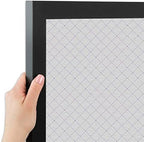 PinPix 40x30 inch Cork Bulletin Board. This Decorative Framed Pin Board Comes with Diamond Pattern in Light Grey Design and Satin Black. Ideal for Home, Office Decor or School (PinPix-524) - Image 2