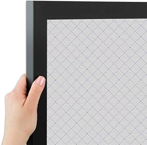 PinPix 17x17 inch Cork Bulletin Board. This Decorative Framed Pin Board Comes with Diamond Pattern in Light Grey Design and Satin Black. Ideal for Home, Office Decor or School (PinPix-524) - Image 2