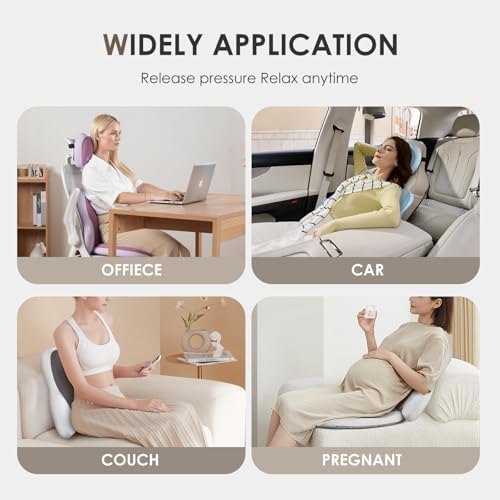 FLORICH Car Seat Cushion and Back Support for Car Ultrathick Memory Foam Office Chair Cushions with Lumbar Support Pillow for Sciatica & Back & Tailbone Pain Relief (Blue) - Image 6