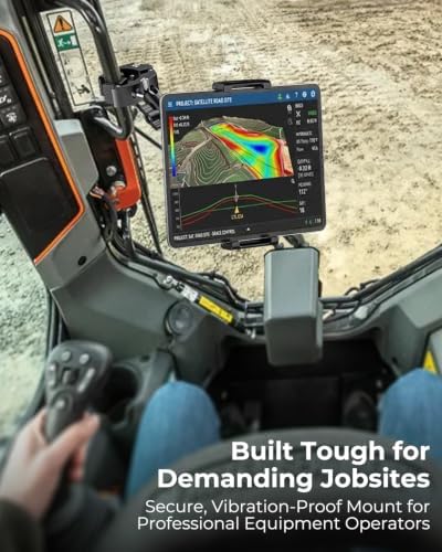 Metal Skid Steer Tablet Mount, Heavy Duty Handlebar Tablet Holder - Image 6