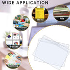 AKONEGE 12PCS Hard Sheet Protectors 8.5 x 11 Waterproof Resealable Zip Page Protectors Clear Hard Plastic Sleeves for Photos Birth Certificate, Heavy Duty Document Holder Wall Sign Holder, Horizontal - Image 7