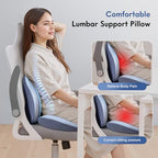 FLORICH Seat Cushion and Lumbar Support Pillow for Office Chair Car, Ergonomic Memory Foam Back Support for Office Gaming Chair Driving Seat Wheelchair, Relieves Neck, Back & Sciatica Pain – Blue - Image 4