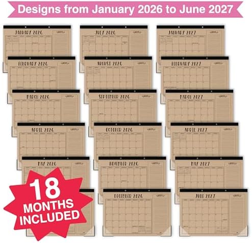 Large Teacher Desk Calendar 2026-2027 - Desktop Calendar 2026 - Image 3