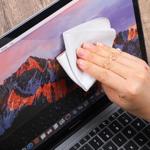 200 Pcs Suede Glasses Cleaning Cloths, 6.9x5.7 Inch Lens Cleaning Cloth for Glasses, Screens, Phones, Cameras, Reusable and Washable Grey - Image 5
