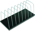 MMF Industries STEELMASTER Adjustable Desk File Organizer Rack | 8 Compartments | Wire Dividers | Black | Scratch & Chip-Resistant Finish | Non-slip Padded Feet | Office Organization - Image 2