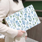 MEEgoodo for MacBook Air 13.3 inch Case 2021 2020 2019 2018 A2337 M1 A2179 A1932, Shell for MacBook Air M1 with Keyboard Webcam Cover & Trackpad Film & Type C Adapter, Blue Watercolor Flowers&Stripes - Image 5
