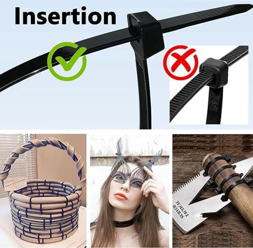 200lb Zip Ties Heavy Duty 18 Inch 350pcs, Large Black Cable Tie, Thick Heat Resistant Zipties, Big Wide Wire Ties, Industrial Tie Wraps for Outdoor Use - Image 6