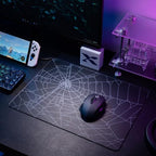 XVX Glass Mouse Pad for Gaming, Black Spider Webs Hard Gaming Mousepad, Professional Large Mouse Mat 16.2" x 12.2", Special Glass Surface with Improved Precision and Speed - Image 6