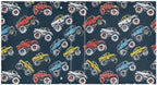 JIPONI 3 Ring Binder Monster Trucks Comic Style 1 Inch Round Binders for Men Women Students, Cute File Organizer for Office School, 1pc - Image 2