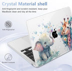 Case for 2026/2025/2024/2023 MacBook Air 15-inch Laptop Release M5 A3448 /M4 A3241 /M3 A3114 /M2 A2941, Stylish Protective Hard Shell Cover for MacBook Air 15.3 inch - Elephant & Giraffe - Image 6