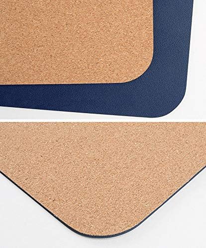 Ruby Lil Natural Cork & Leather Office Desk Mat, Dual Use Desk Matt for Desktop,Ultra Thin Waterproof PU Leather Mouse Pad,Working for Home Accessories,Navy,35"x 18" - Image 5