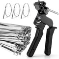 Cable Tie Gun Kit with 120PCS 11.8 Inch Stainless Steel Zip Ties by Unknown