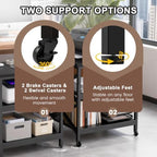 23.6"x23.6" Large Printer Stand with Adjustable Storage Shelf - Image 5