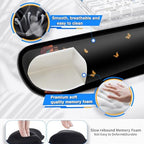 Large Gaming Mouse Pad+ Keyboard Wrist Rest Set, Ergonomics Memory Foam Mouse Mat Wrist Rest Support, Waterproof Extended Mousepad 31.5x11.8in, African American Women Black Girl Black Desk Pad - Image 4