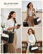 LOVEVOOK Work Tote Bag for Women,Laptop Bag with File Organizer for Teacher - Image 2
