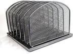 Huron 6-Slot Vertical Organizer, Black Steel Mesh - Image 3