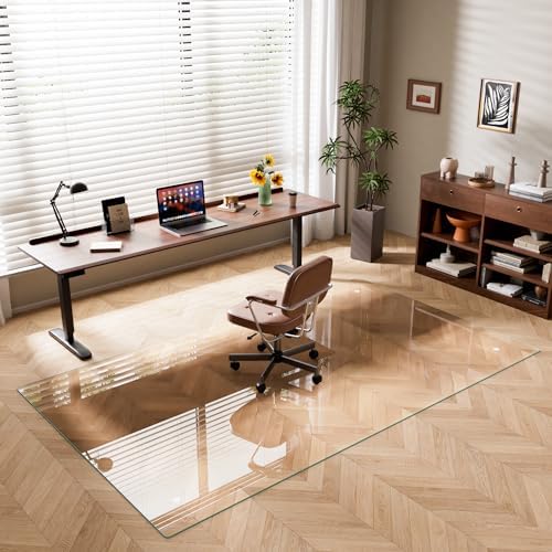 48"x80" Tempered Glass Chair mat for Carpet by ISTRIPMF