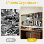 Pegboard Organizer Kit,6 Pack 14.76x10.82 in Metal Panels with 6 Bins, Gray - Image 5