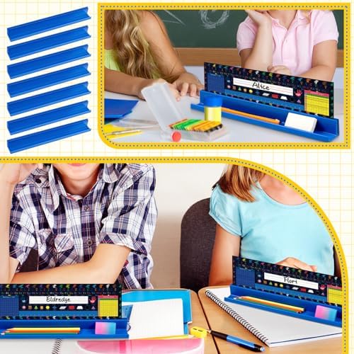 PerKoop 25 Pcs Classroom Desk Name Plates Holder Set - Image 5