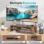 BONTEC Wood Monitor Stand Riser, 2-Tier Desktop Organizer - Image 4