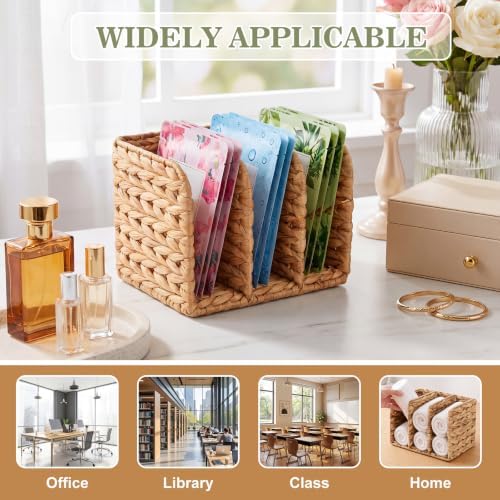 Novabright Wicker 3-compartment File Magazine Desk Holder, Suit for B5 - Image 6