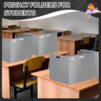 24 Pcs Desk Dividers for Students Plastic Durable and Waterproof Privacy Folders Shields Test Dividers with Classroom Privacy Boards for School Study Teacher Supplies (24pcs Grey) - Image 4