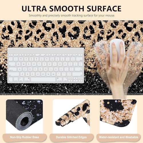 iLeadon 4in1 Mouse Pad Set, Leopard Mouse and Keyboard Pad Set - Image 4