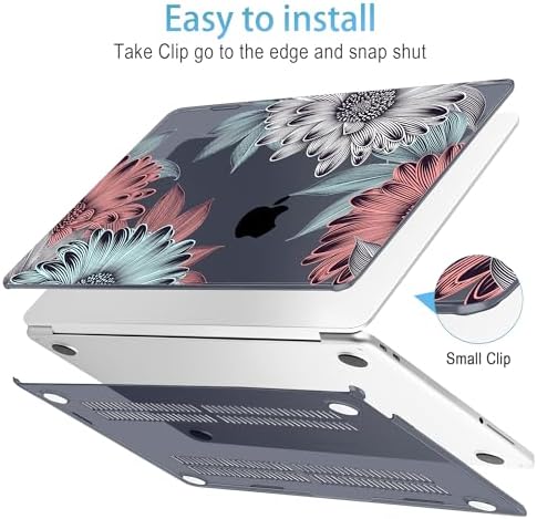 Mektron Case for 2026 MacBook Neo 13-inch A18 Pro chip A3404 Laptop Cover with 13-inch (Diagonal) Liquid Retina Display+ Keyboard Cover+ Screen Protector, Blooming Chrysanthemums - Image 5